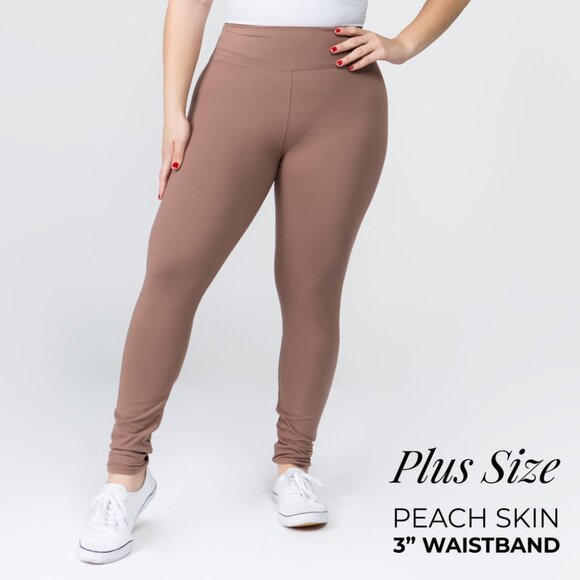 One Blessed Nana Pants - NWT BOUTIQUE  Women's 3" Waistband Mocha Leggings Plus Size: 14 - 20